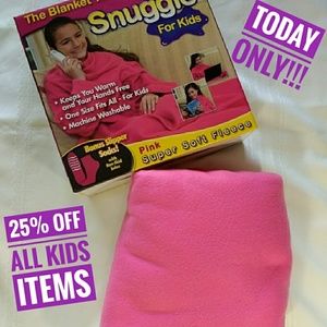 NEW Snuggie For Kids Pink Fleece w/ Box